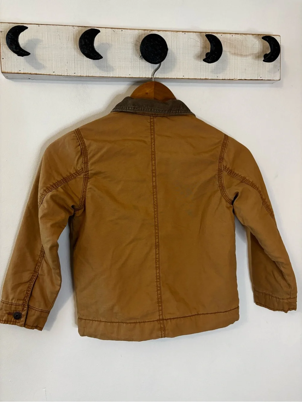 OshKosh B'gosh Kids' Brown Canvas Barn Jacket Corduroy Collar
